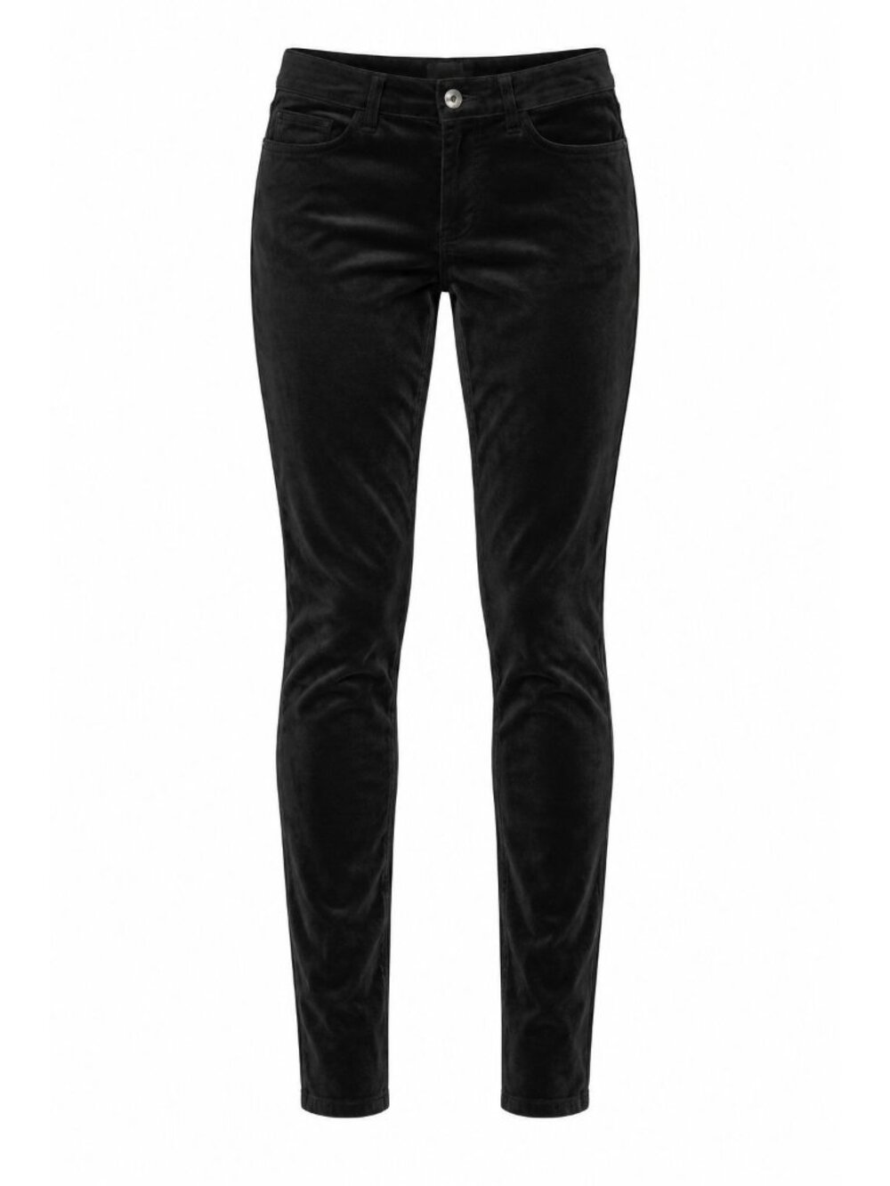 7 For All Mankind Size 30 Black Velvet Skinny Jeans Low Rise Stretch Denim